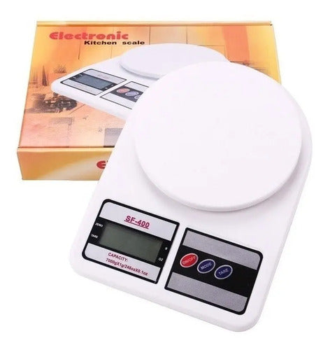 Balanza Gramera Digital De Cocina Digital Capacidad 7 Kilos Blanco 7 Kg