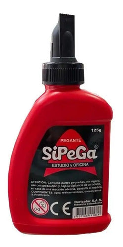 Pegante O Colbon Sipega 125gr Caja X 6 Unidades