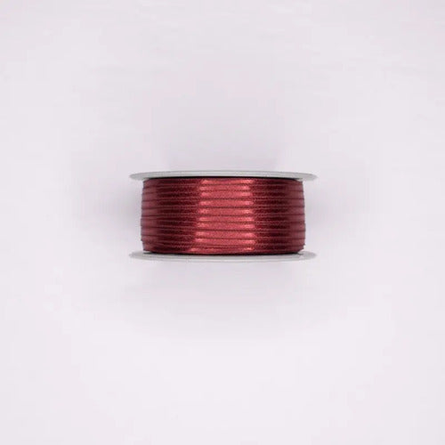 Cinta Vinotinto Raso Tela Satín Moños 100 Mts X 3mm Vino Tinto