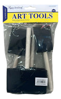 Set De Brochas/pinceles En Espuma X 5 Unidades Negro