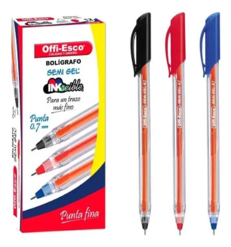 Boligrafo Esfero Semigel Caja X 12 Unidades