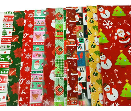 Papel Regalo Navidad 70x50cm - 10 Unidades