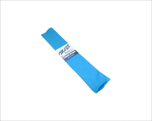 Papel Crepe Manualidades Azul Medio X 10 Unidades Azul Acero Crepé