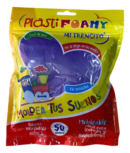 Plastifoamy Moldeable Mi Trensito 50gr X 5 Colores