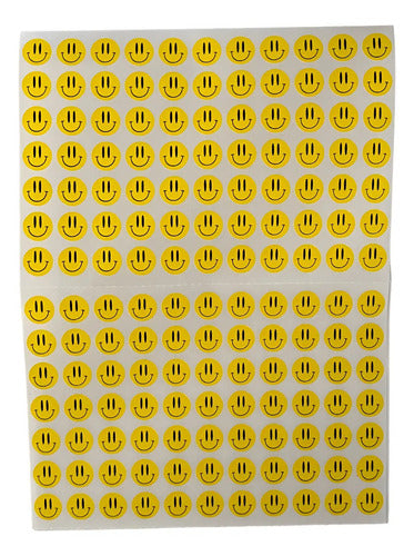 Rotulo Autoadhesivo Carita Feliz 1.3 Cm X 308 Pcs Amarillo Carita Feliz