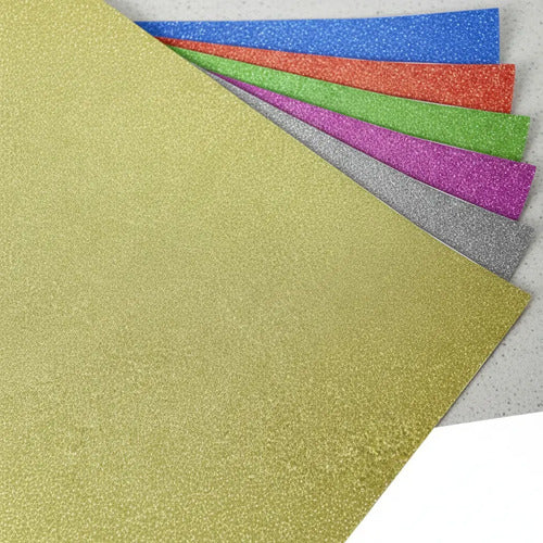 Cartulina Escarchada Colores Surtidos 70x50cm X 6 Unidades Surtido