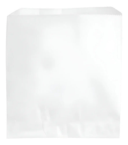 Bolsa De Papel Antigraso Papitas 11x11 Cm - 100 Unidades Blanco 11x11cm