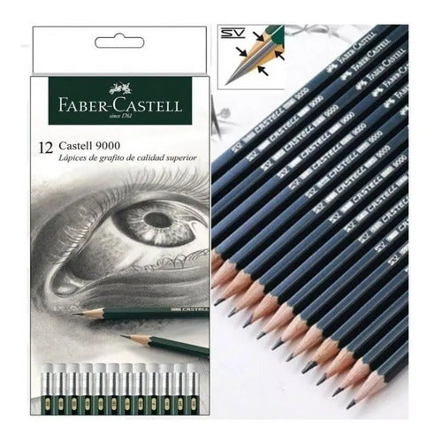 Lápiz Faber Castell 9000 Set 12