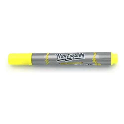Marcador Borrable Tiza Liquida Doricolor Amarillo Caja X 5  Amarillo