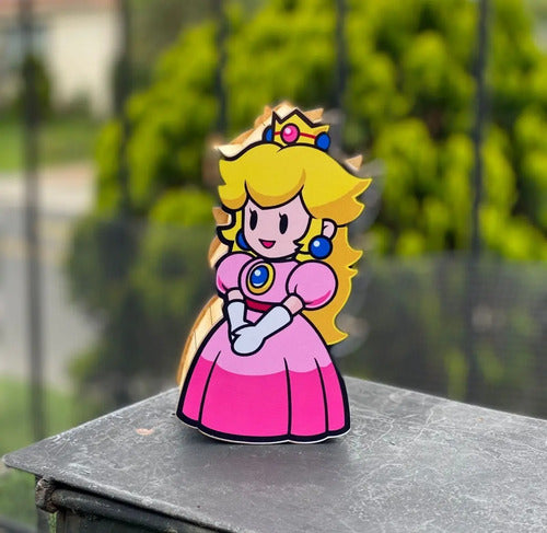 Caja Decorativa En Forma De Princesa Peach Regalo 17x7x6cm  Mdf