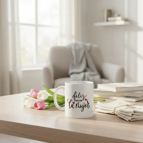 Mug Pocillo Marcado Día De La Mujer Blanco Día De La Mujer