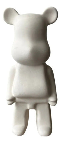 Oso Popobe Decorativo Ceramica En Crudo 25x10x9cm  Blanco