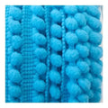 Cinta Bordada Con Pompones Azul Medio X 25 Mts Azul Acero