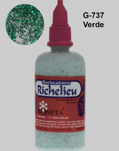 Pintura Escarchada Bordeadora Richelieu Roseta 65ml - Verde Verde Musgo