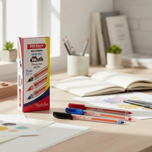 Boligrafo Esfero Semigel Caja X 12 Unidades