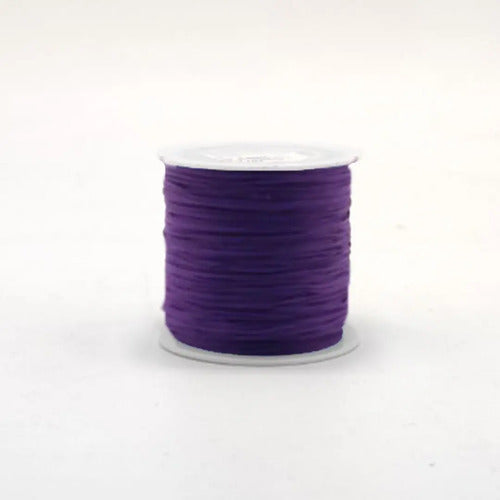 Hilo Chino 0.8mm X 90 Mts Morado Para Bisutería Manillas 1 Cm