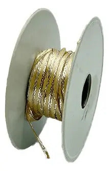Cinta Borde Lurex Oro Color Dorado Raso Tela 100 Mts X 3mm Ocre
