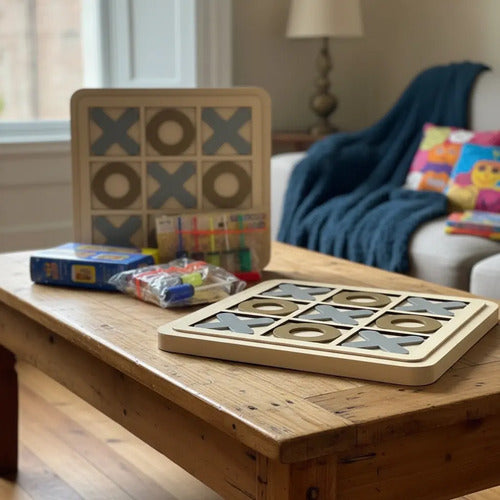 Juego De Mesa Triqui En Madera 26x26cm