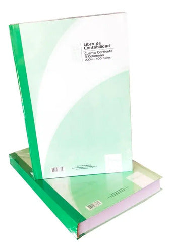 Libro De Contabilidad 400 Folios - 3 Columnas Pasta Dura