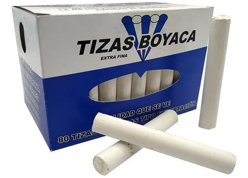 Tiza Color Blanco X 80 Unidades Blanco