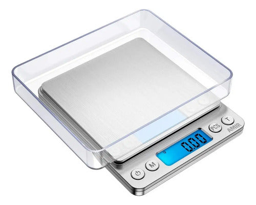 Gramera Balanza Digital Portatil 0.01g A 500gr Plateado 500 G