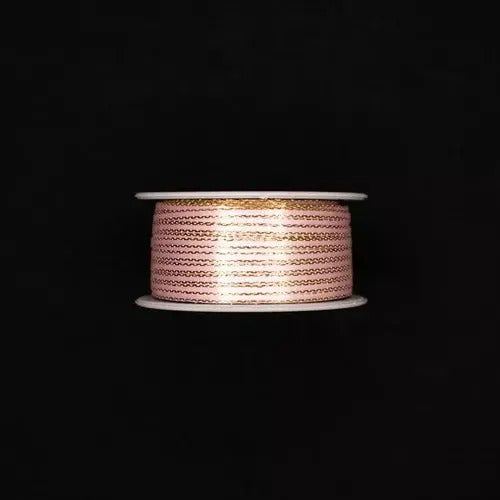 Cinta Lurex Oro Color Rosado Medio Raso Tela 100 Mts X 7mm Oro Rosa