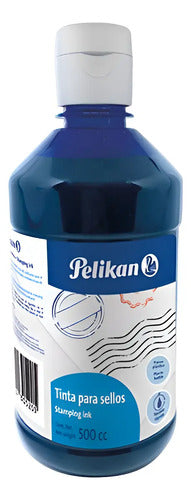 Tinta Sellos Azul Pelikan 500ml Azul