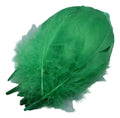 Plumas Decorativas Artificiales Color Verde Paquete X 100 Verde