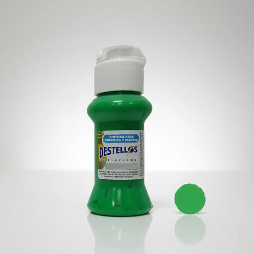 Pintura Cerámica Y Madera Destellos Color Verde Pasto