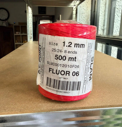 Hilo Encerado Trenzado Resistente Poliéster 1.2mm X 500 Mts Fucsia
