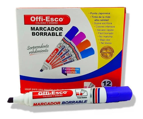 Marcador Borrable Offi Esco Caja X 12