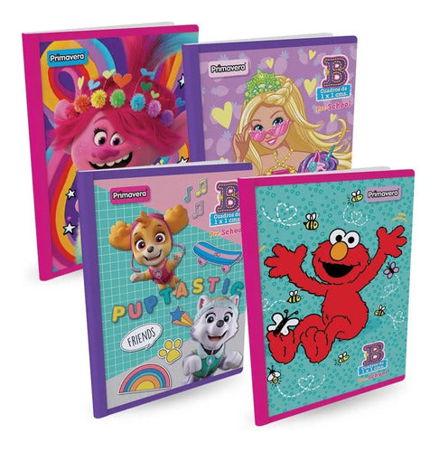 Cuaderno Cosido Preschool 100 Hjs Cuadros 1 X 1 Cm X 6 Und