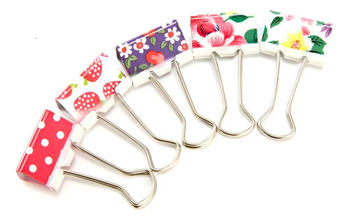 Gancho Clip Lotero Con Diseños 32mm X 24 Unidades Blanco