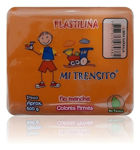Plastilina Barra Mi Trensito Naranja 500gr Naranja