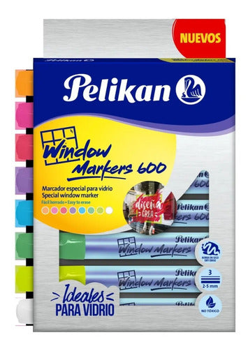 Marcador Para Vidrio Window Markers 600 Pelikan X 8 Unds Surtidas