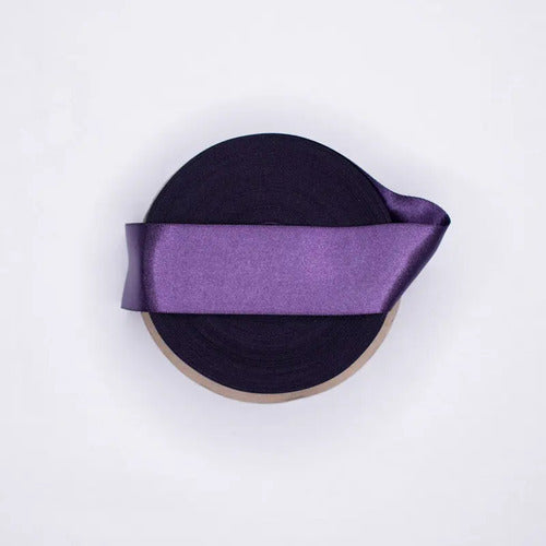 Cinta Morado Raso Tela Satín Moños 25 Mts X 3.5 Cm  Morado