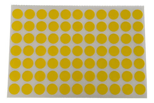 Rotulo Adhesivo Redondo Amarillo 1.3 Cm X 308 Pcs  Amarillo