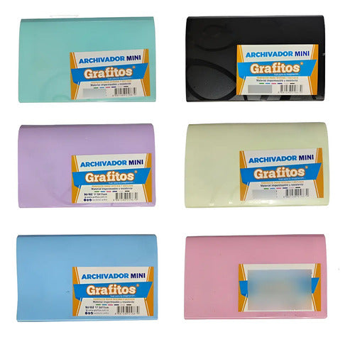 Carpeta  Archivador Mini Porta Cheque Color Pastel Pastel