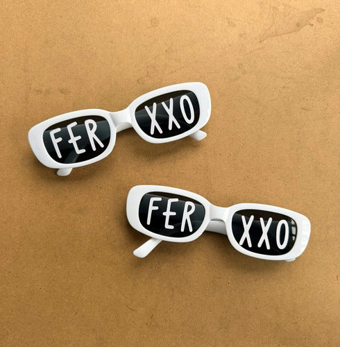 Gafas Personalizadas Ferxxo O Blessed X 10 Unidades Blanco Ferxxo