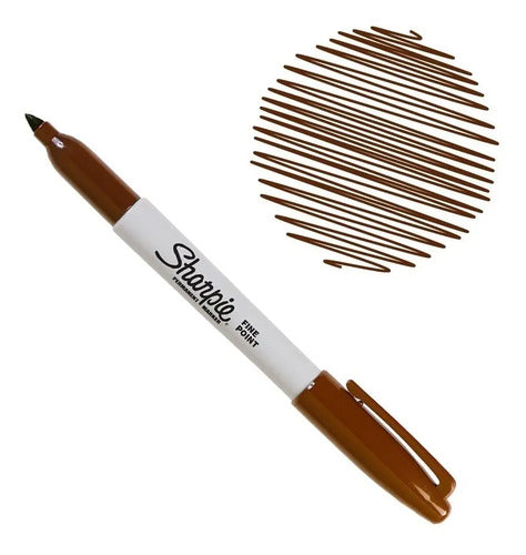 Sharpie Cafe Permanente Punta Fina X 4 Unidades