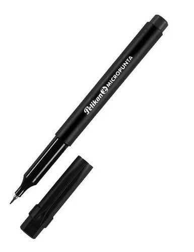 Micropunta Pelikan Negro X 10 Unidades  Negro