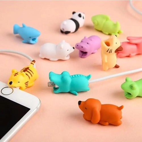 50 Unidades Protector Para Cable Bite Animales A Elegir