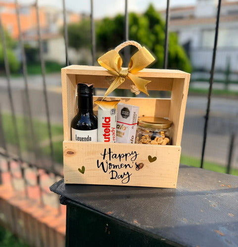 Ancheta Regalo Día De La Mujer Con Vino