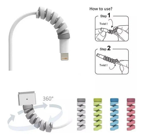 12 Unidades Protector Para Cable Resorte