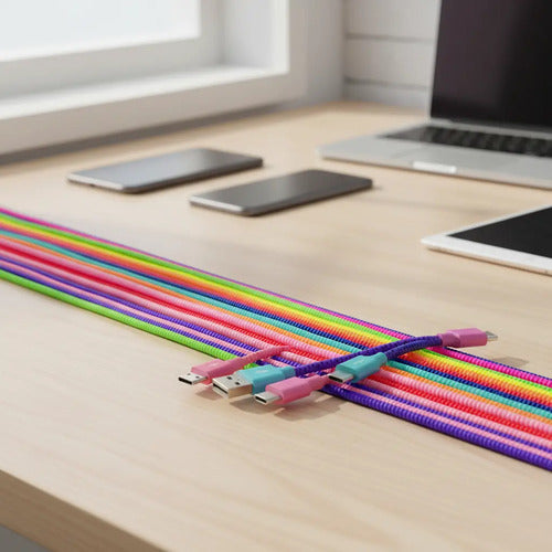 3 Unidades Protector De Cable En Resorte