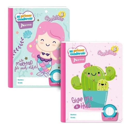 Cuaderno Cosido Preschool 100 Hjs Cuadros 1 X 1 Cm X 6 Und