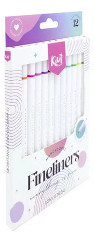 Marcadores Kiut Fineliners 0.7mm X 12 Colores