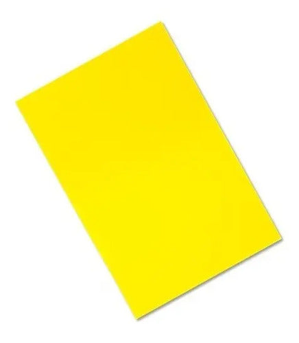 12 Pcs Papel Foami Fomi Pliego Amarillo