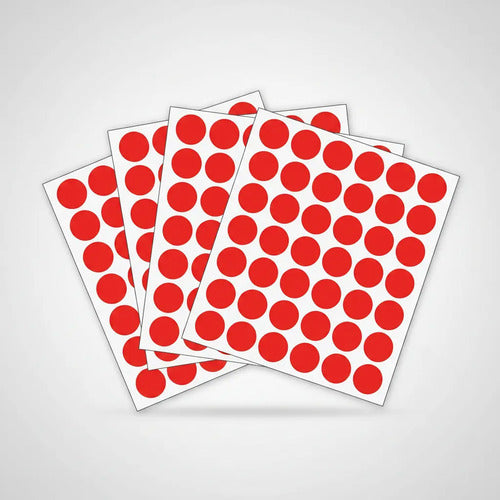Rotulo Adhesivo Redondo Rojo 1.3 Cm X 308 Pcs  Rojo