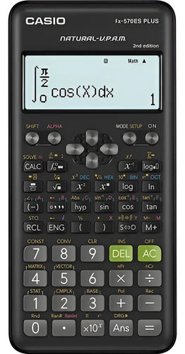 Calculadora Casio 417 Funciones Fx-570es Plus Negro